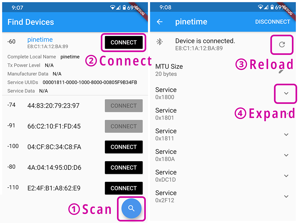 Scanning for Bluetooth LE devices