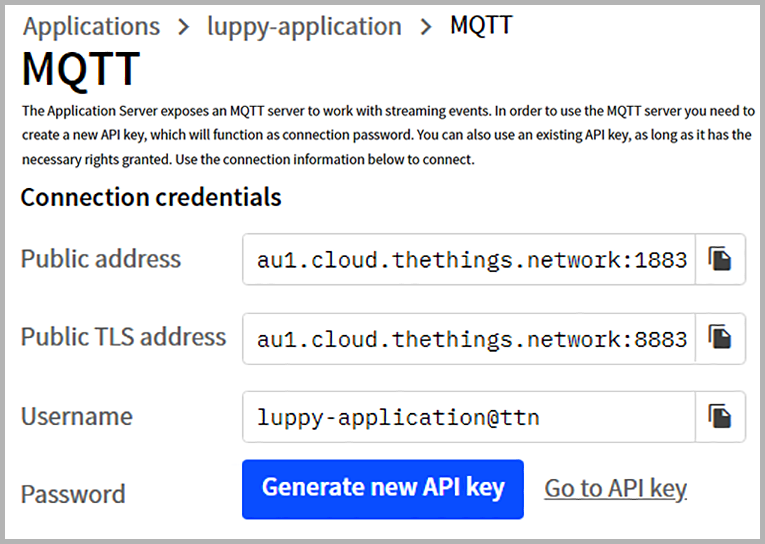 Configure The Things Network MQTT Server