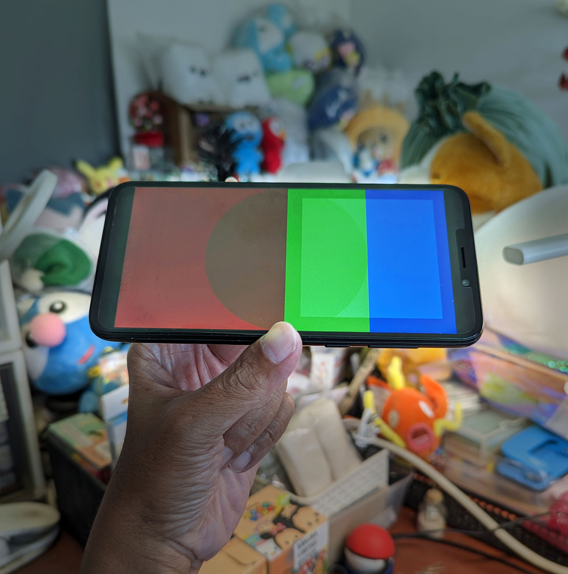 Our PinePhone LCD Driver renders a Test Pattern on Apache NuttX RTOS