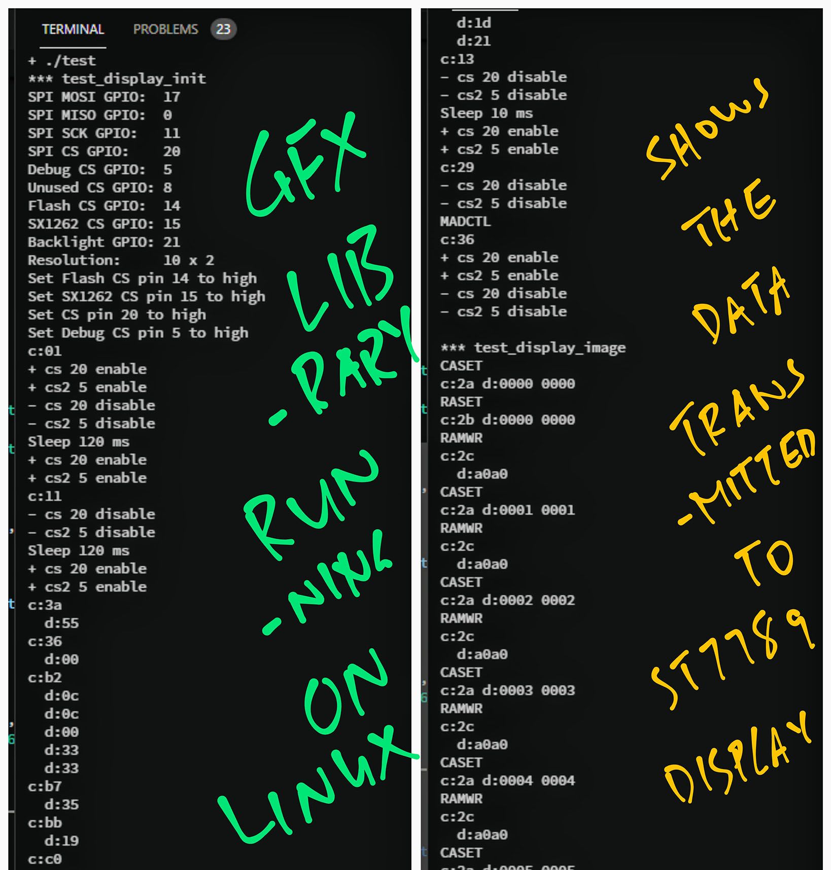 Testing Arduino GFX on Linux
