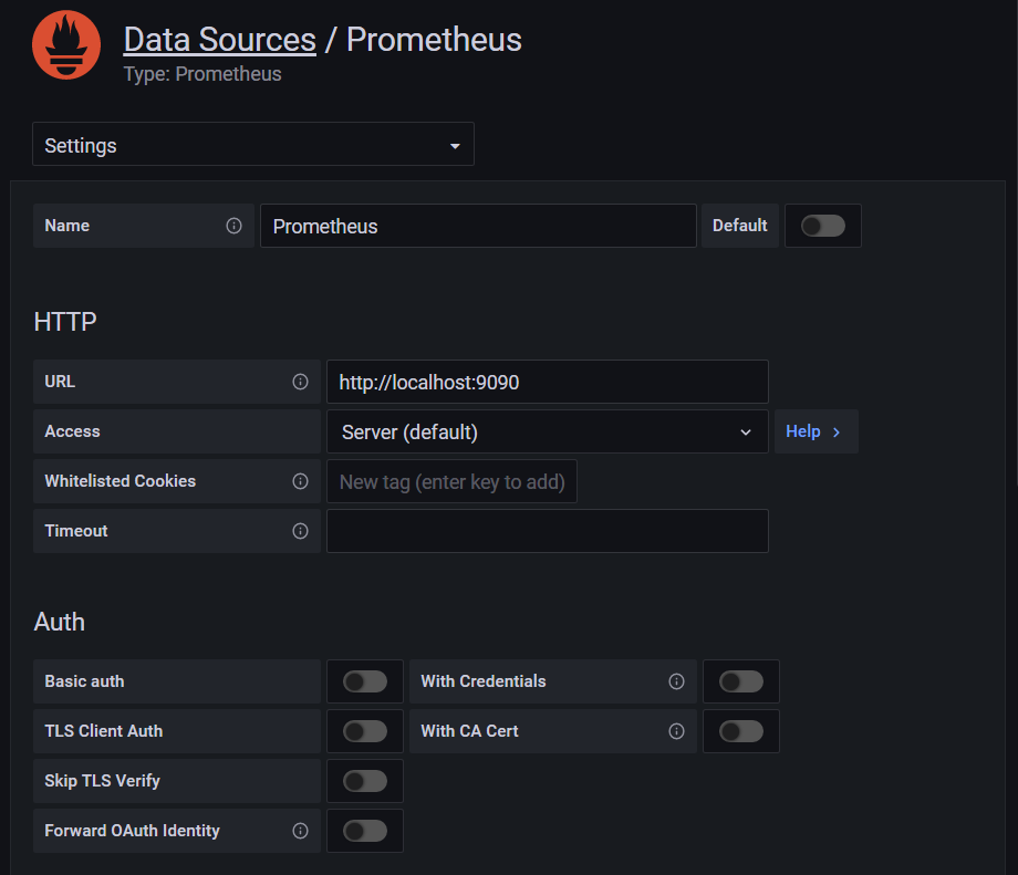 Prometheus Data Source for Grafana