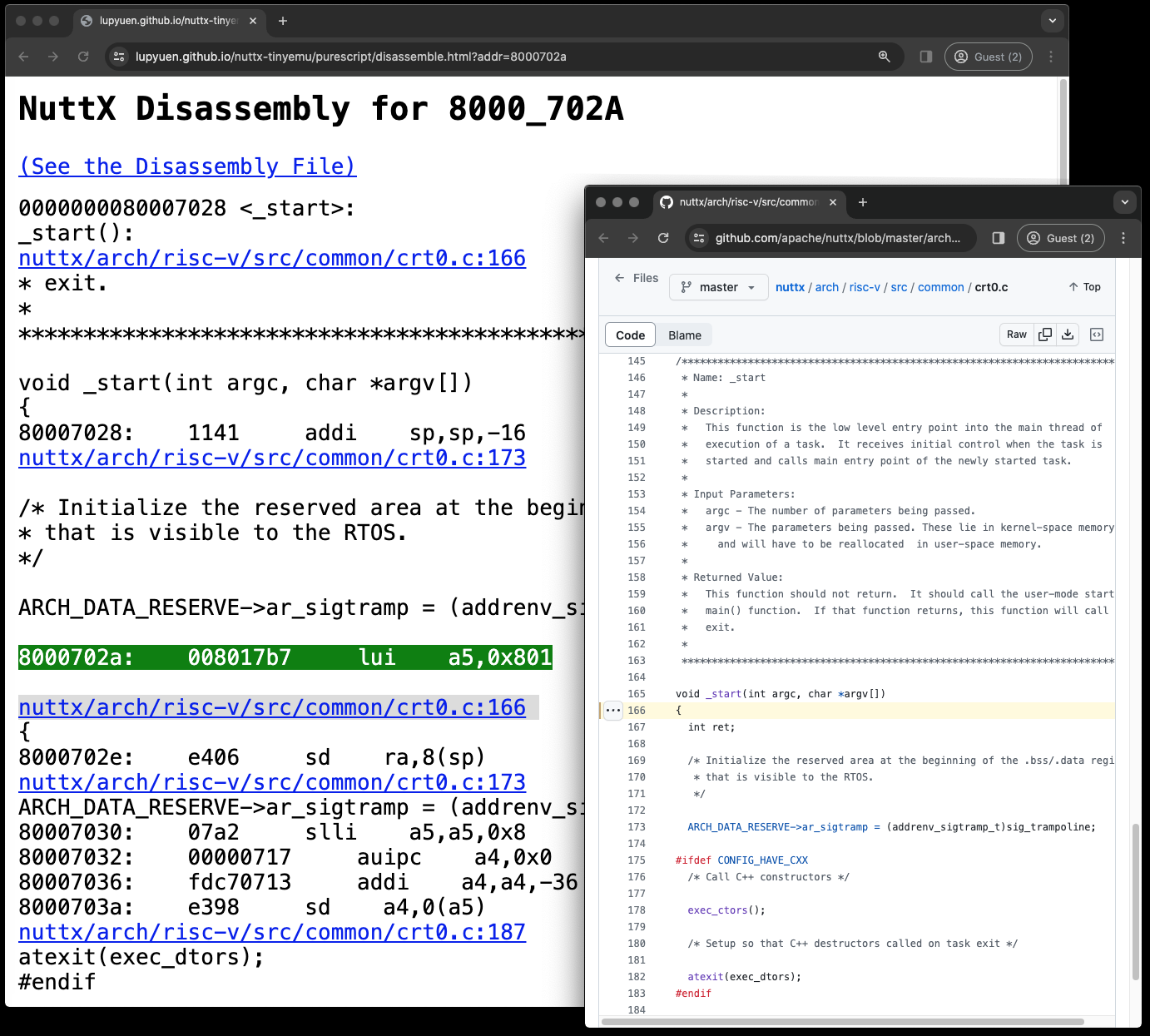 NuttX Disassembly