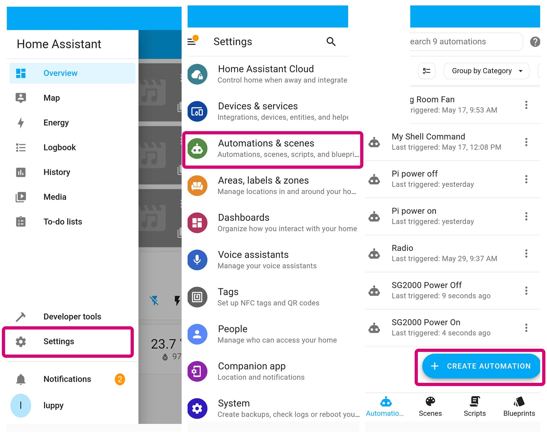 Create an Automation in Home Assistant